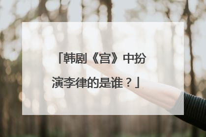 韩剧《宫》中扮演李律的是谁？