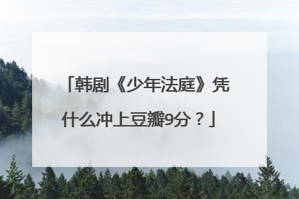 韩剧《少年法庭》凭什么冲上豆瓣9分？