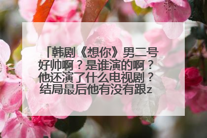 韩剧《想你》男二号好帅啊?是谁演的啊?他还演了什么电视剧?结局最后他有没有跟zoe在一起啊?
