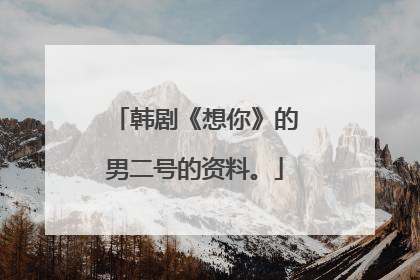 韩剧《想你》的男二号的资料。
