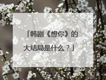 韩剧《想你》的大结局是什么？