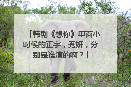 韩剧《想你》里面小时候的正宇,秀妍,分别是谁演的啊?