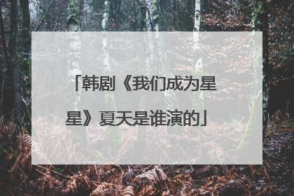韩剧《我们成为星星》夏天是谁演的