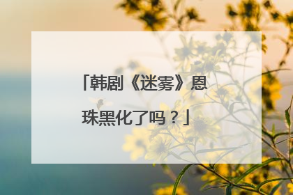韩剧《迷雾》恩珠黑化了吗？