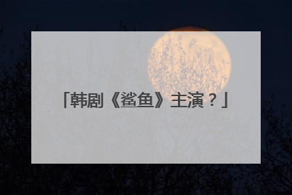 韩剧《鲨鱼》主演?