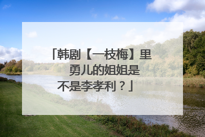 韩剧【一枝梅】里   勇儿的姐姐是不是李孝利？