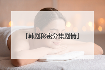 韩剧秘密分集剧情