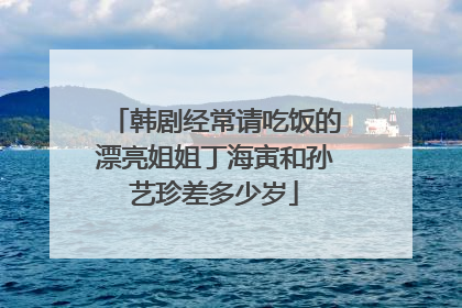 韩剧经常请吃饭的漂亮姐姐丁海寅和孙艺珍差多少岁