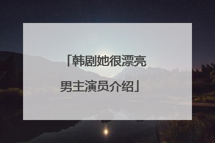 韩剧她很漂亮男主演员介绍