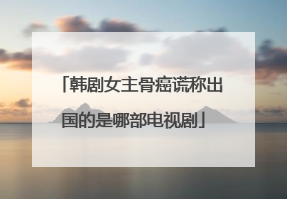 韩剧女主骨癌谎称出国的是哪部电视剧