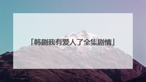 韩剧我有爱人了全集剧情