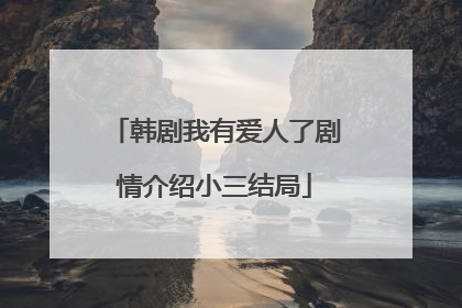 韩剧我有爱人了剧情介绍小三结局