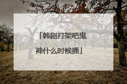 韩剧打架吧鬼神什么时候播