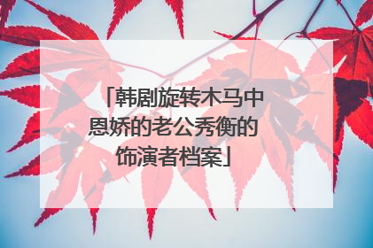 韩剧旋转木马中恩娇的老公秀衡的饰演者档案