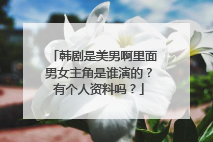韩剧是美男啊里面男女主角是谁演的？有个人资料吗？