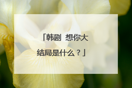 韩剧 想你大结局是什么？