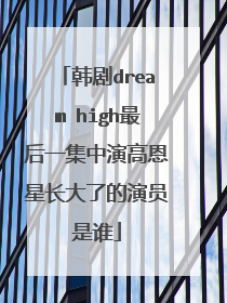 韩剧dream high最后一集中演高恩星长大了的演员是谁