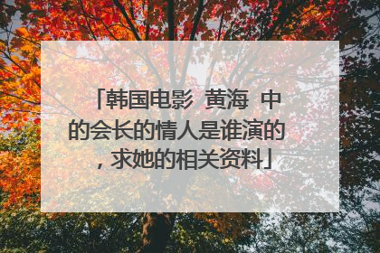 韩国电影 黄海 中的会长的情人是谁演的,求她的相关资料
