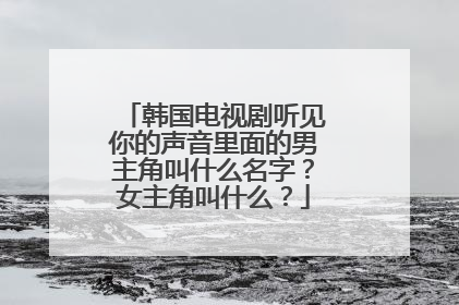 韩国电视剧听见你的声音里面的男主角叫什么名字？女主角叫什么？