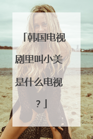 韩国电视剧里叫小美是什么电视?