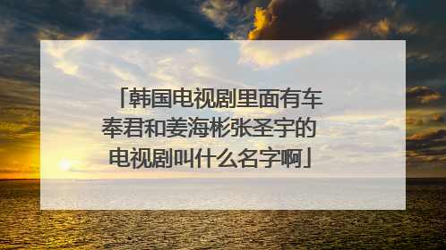 韩国电视剧里面有车奉君和姜海彬张圣宇的电视剧叫什么名字啊