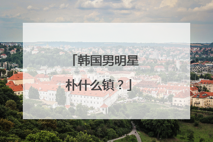 韩国男明星朴什么镇?