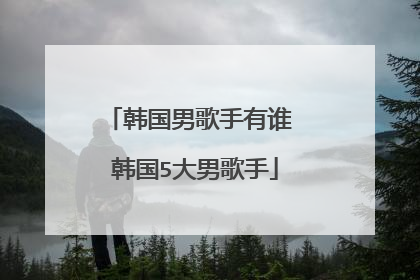 韩国男歌手有谁 韩国5大男歌手