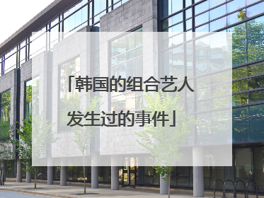 韩国的组合艺人发生过的事件