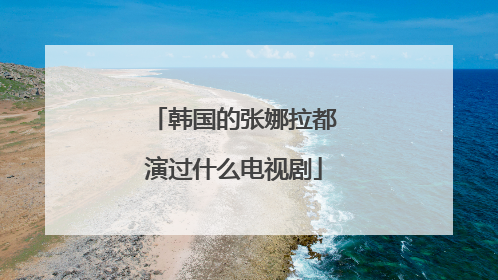 韩国的张娜拉都演过什么电视剧