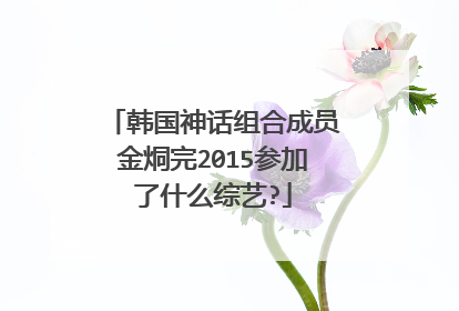 韩国神话组合成员金烔完2015参加了什么综艺?