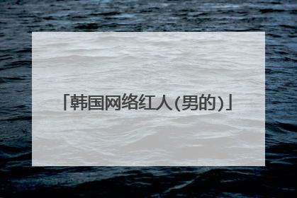 韩国网络红人(男的)