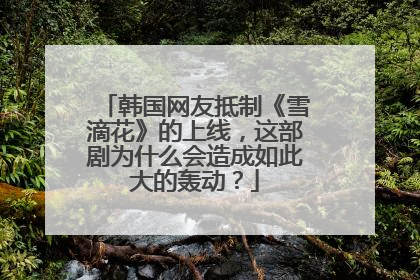 韩国网友抵制《雪滴花》的上线，这部剧为什么会造成如此大的轰动？