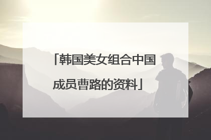 韩国美女组合中国成员曹路的资料