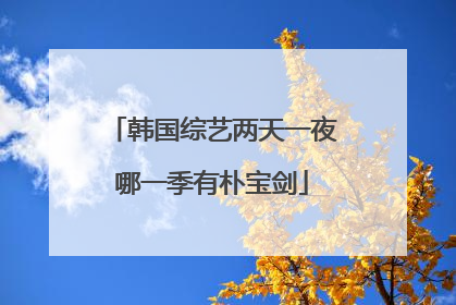 韩国综艺两天一夜哪一季有朴宝剑