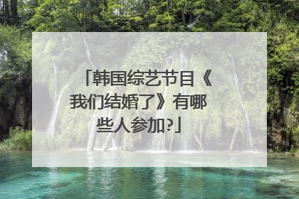 韩国综艺节目《我们结婚了》有哪些人参加?