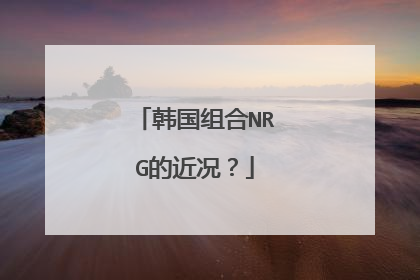 韩国组合NRG的近况？