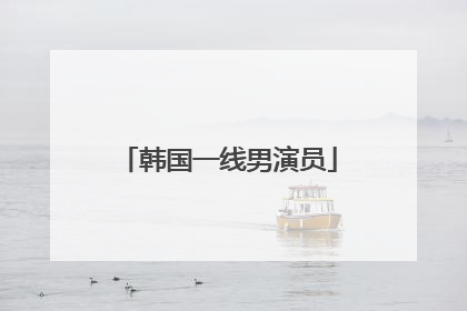 韩国一线男演员