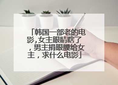 韩国一部老的电影,女主眼睛瞎了,男主捐眼膜给女主,求什么电影