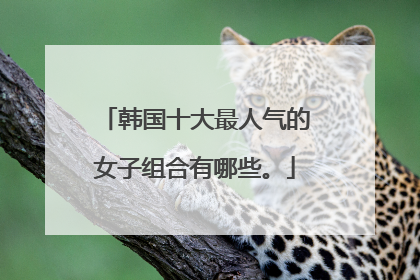 韩国十大最人气的女子组合有哪些。