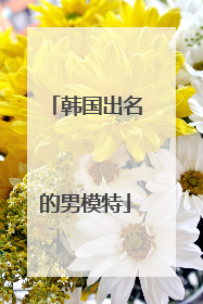 韩国出名的男模特