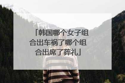 韩国哪个女子组合出车祸了哪个组合出席了葬礼