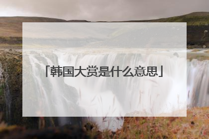 韩国大赏是什么意思