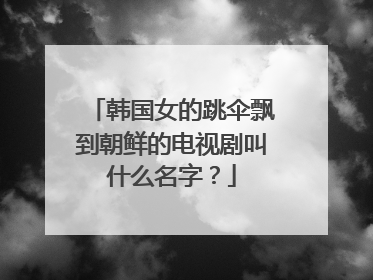 韩国女的跳伞飘到朝鲜的电视剧叫什么名字?