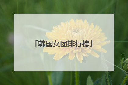 韩国女团排行榜