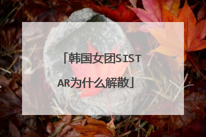 韩国女团SISTAR为什么解散