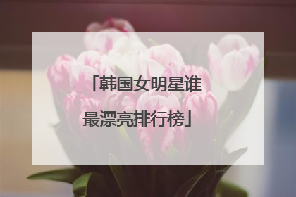 韩国女明星谁最漂亮排行榜