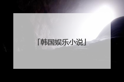 韩国娱乐小说