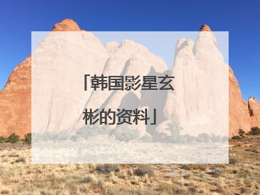 韩国影星玄彬的资料