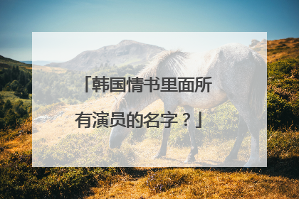 韩国情书里面所有演员的名字？