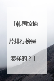 韩国惊悚片排行榜是怎样的？